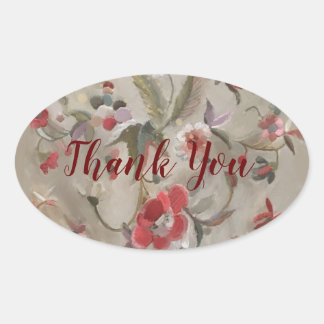 Adesivo Oval Petais e Pastéis: Coleção Floral Sticker