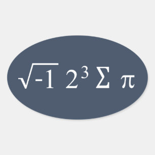 Adesivo Oval Pi Day I Come some Pie i 8 sum Pi Stickers