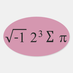 Adesivo Oval Pi Day I Come some Pie i 8 sum Pi Stickers