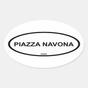 ADESIVO OVAL PIAZZA NAVONA
