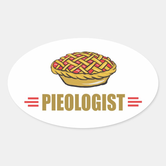 Adesivo Oval Pie Engraçado (Frente)