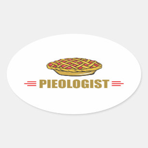 Adesivo Oval Pie Engraçado