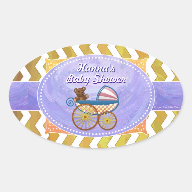 Adesivo Oval Pineapple Baby Study (Frente)