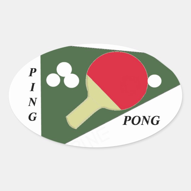 Adesivo Oval Ping Pong (Frente)