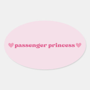 Adesivo Oval Pink Passenger Princess Sticker - Diversão da Desi