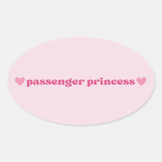 Adesivo Oval Pink Passenger Princess Sticker - Diversão da Desi
