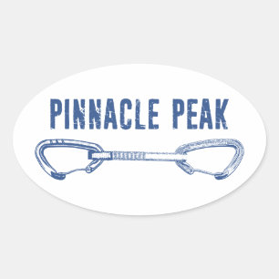 Adesivo Oval Pinnacle Peak Arizona Escalada em Rocha Quickdraw