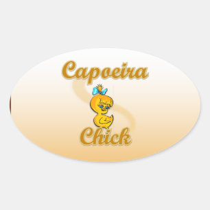 Adesivo Oval Pintinho de Capoeira