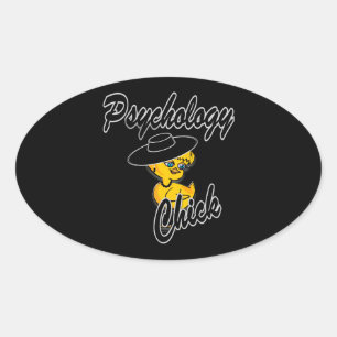 Adesivo Oval Pintinho de psicologia nº 4