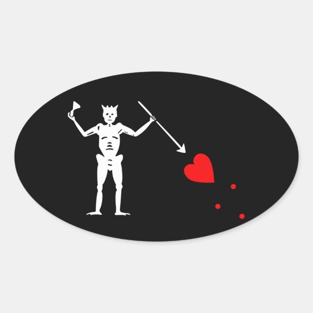 Adesivo Oval Pirata Negra Sigil Oval Sticker #1 (Frente)