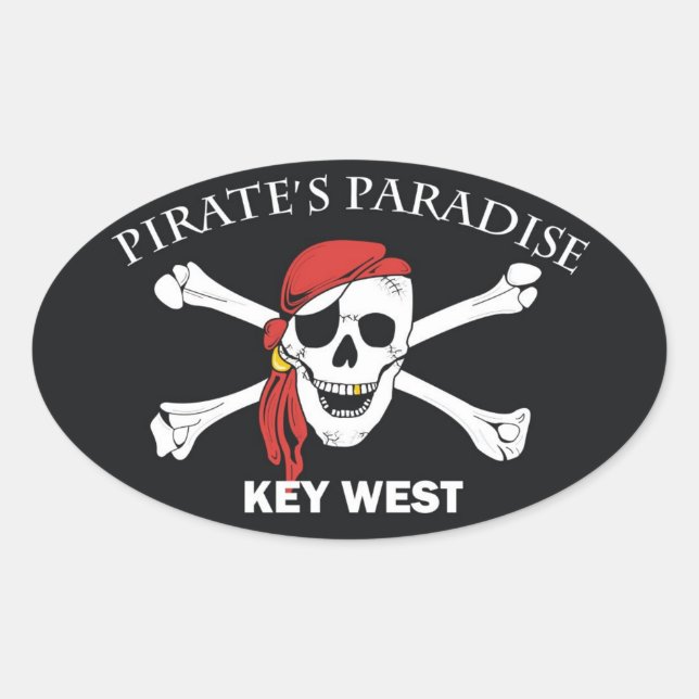 Adesivo Oval Pirates Paradise (Frente)