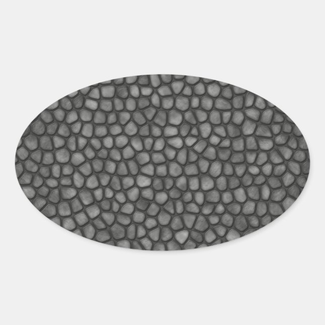 Adesivo Oval Piso de pedra (Frente)