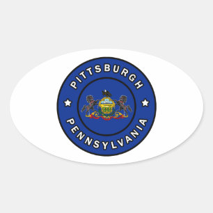 Adesivo Oval Pittsburgh Pensilvânia