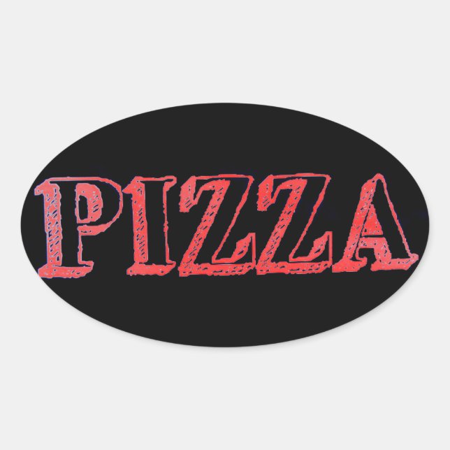 Adesivo Oval Pizza (Frente)