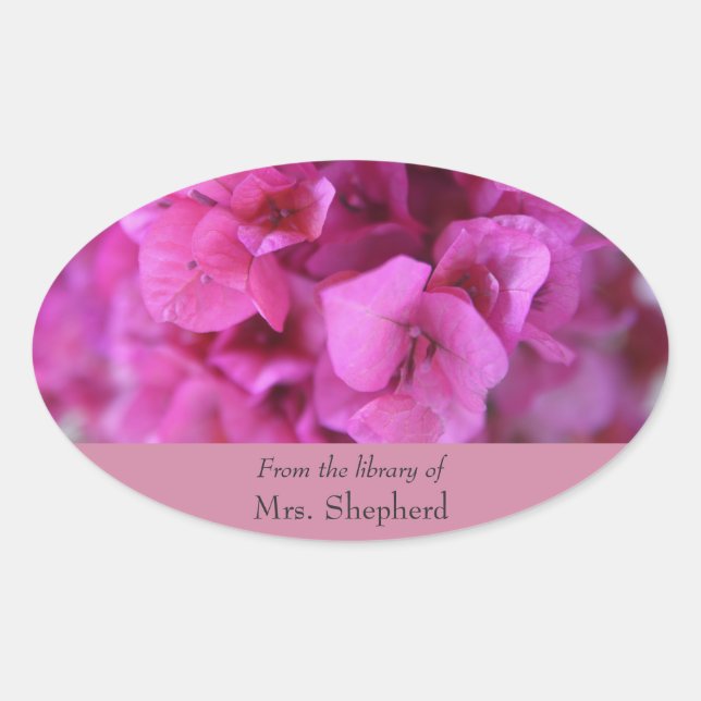 Adesivo Oval Placa de cheio Bougainvillea (Frente)