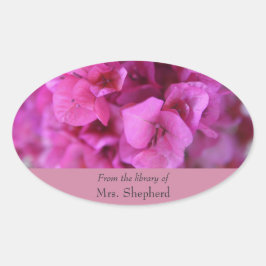 Adesivo Oval Placa de cheio Bougainvillea