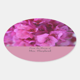 Adesivo Oval Placa de cheio Bougainvillea