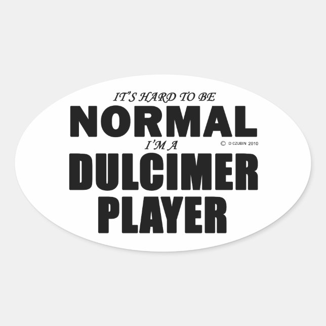 Adesivo Oval Player de Dulcimer Normal (Frente)