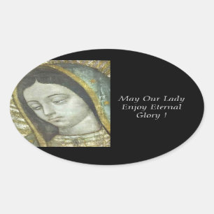 Adesivo Oval Pode nossa senhora Apreciação Eterno Glória!