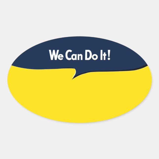 Adesivo Oval Podemos fazer isso, Rosie (Frente)