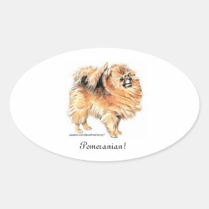 Adesivo Oval Pomeranian!