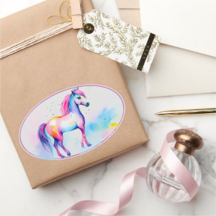 Adesivo Oval Pôneo Espírito Colorido 2