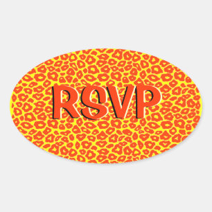 Adesivo Oval Pop Leopardo