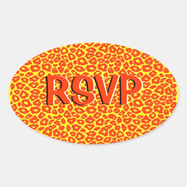 Adesivo Oval Pop Lepard (Frente)