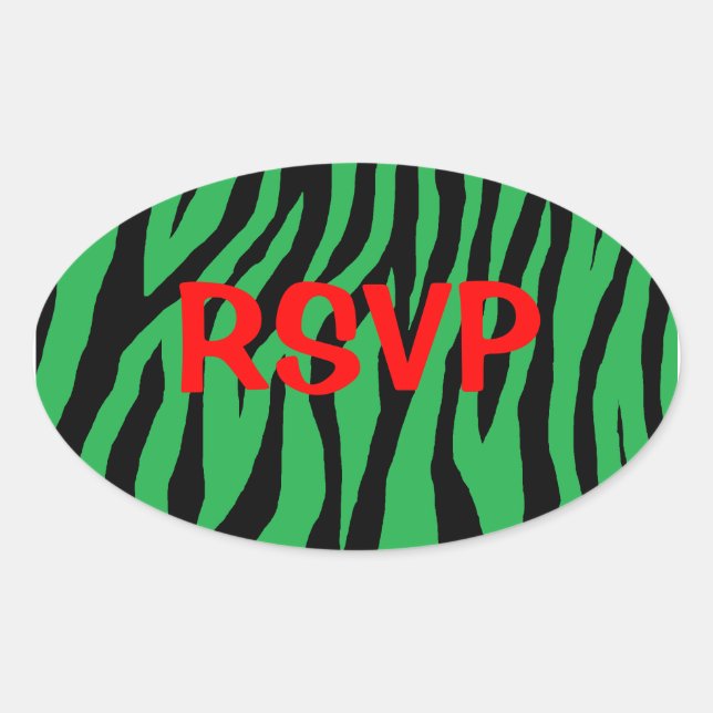 Adesivo Oval Pop Zebra (Frente)