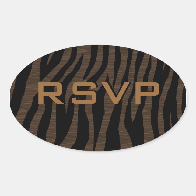 Adesivo Oval Pop Zebra (Frente)