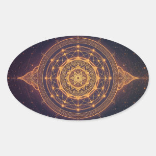 Adesivo Oval Portal da Luz Infinita – Uma Mandala Sagrada