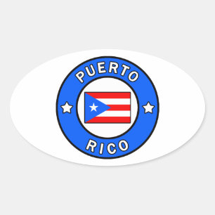 Adesivo Oval Porto Rico