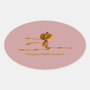 Adesivo Oval Posição do Balé Grand Jeté