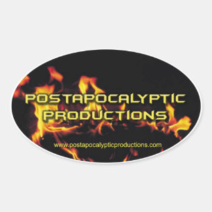 Adesivo Oval Postapocalíptico Produções Adesivas