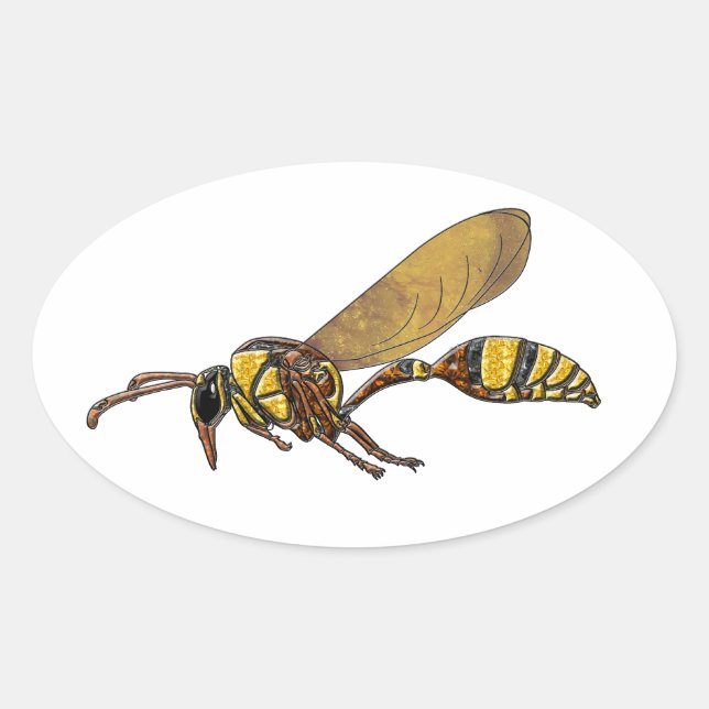 Adesivo Oval Potter Wasp (Frente)