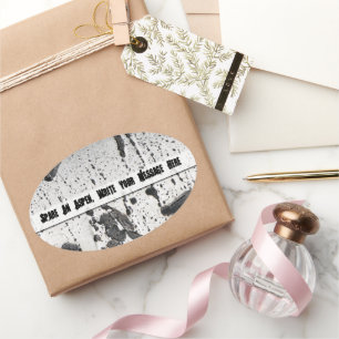 Adesivo Oval Poupe Uma Árvore Aspen