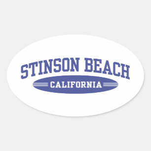 Adesivo Oval Praia Califórnia de Stinson