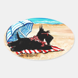 Adesivo Oval Praia do Scottie