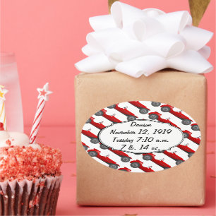 Adesivo Oval Presentes Clássicos Personalizados