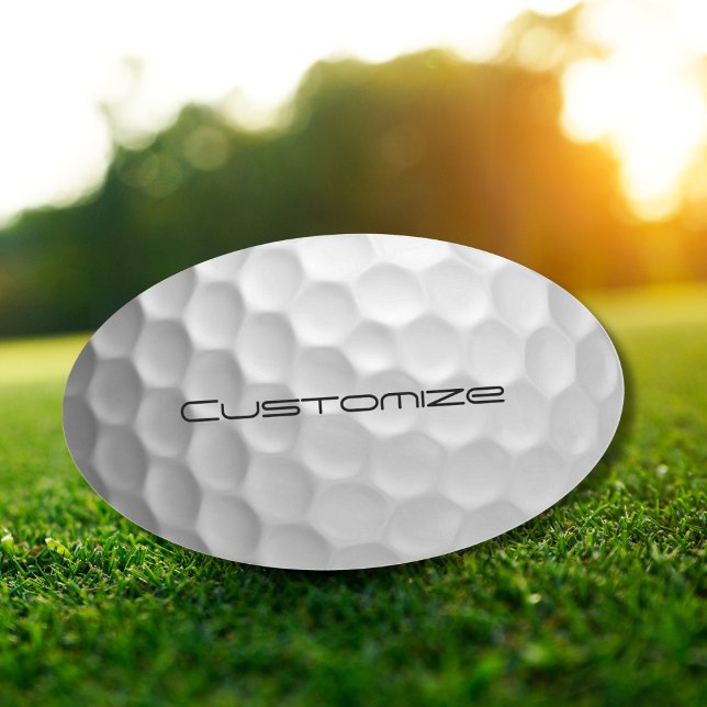 Adesivo Oval Presentes de Bola de Golfe Personalizados da Série (Criador carregado)
