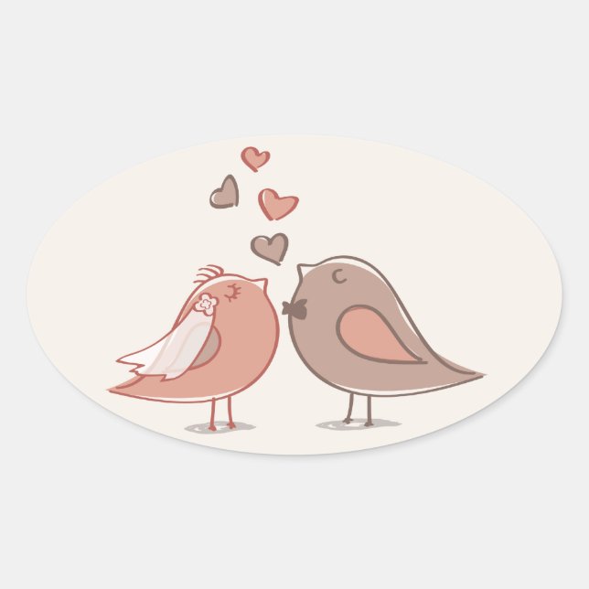 Adesivo Oval Presentes de noivas e de noivos (Frente)