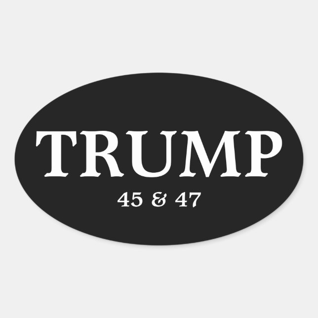 ADESIVO OVAL PRESIDENTE DONALD TRUMP OVAL BUMPER STICKER (Frente)