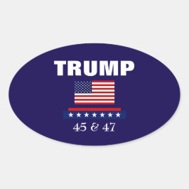 ADESIVO OVAL PRESIDENTE TRUMP