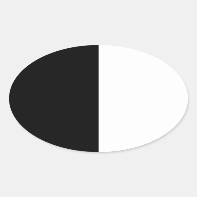 Adesivo Oval Preto E Branco Para Personalizar Isso (Frente)