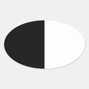 Adesivo Oval Preto E Branco Para Personalizar Isso