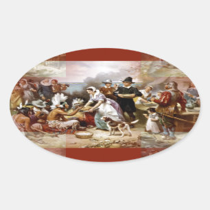 Adesivo Oval primeira ação de agradecimento