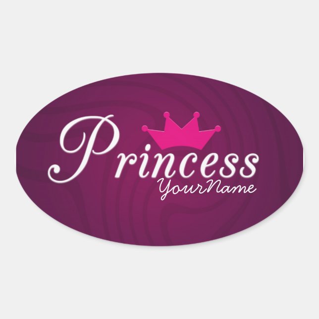 Adesivo Oval Princesa Oval Stickers (Frente)