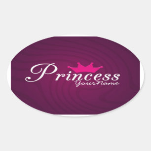 Adesivo Oval Princesa Oval Stickers