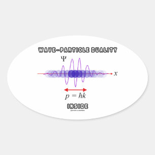 Adesivo Oval Princípio da Incerteza na Dentro de Dualidade das