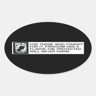 Adesivo Oval Prisioneiros de Guerra, Desaparecidos em Ação